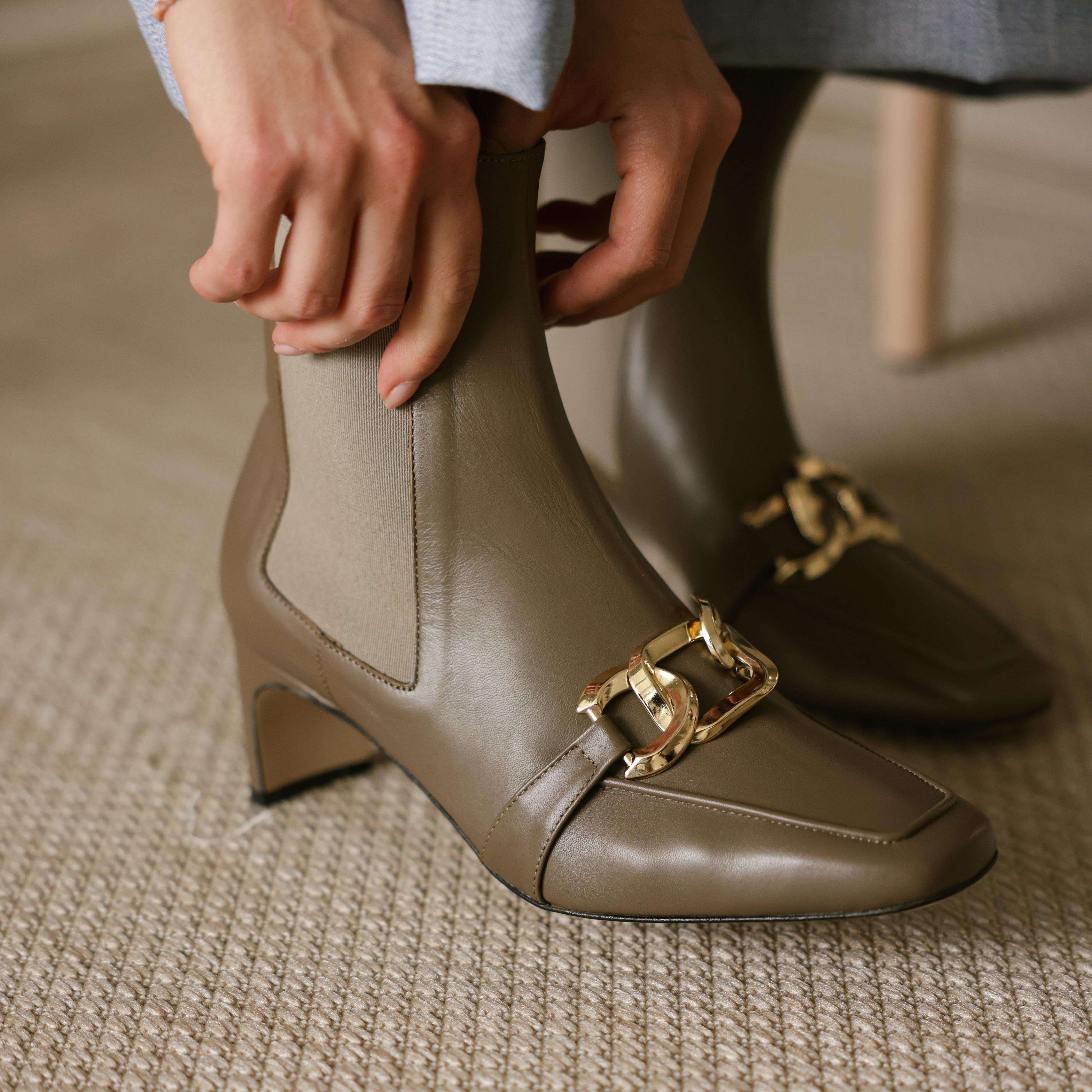 Alice - Taupe Leather