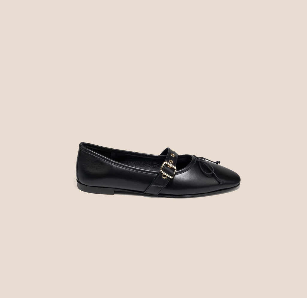 Como Buckle - Black Leather