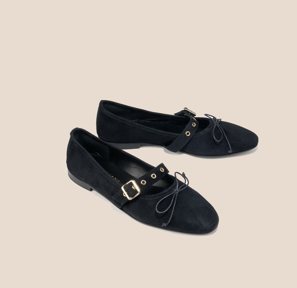 Como Buckle - Black Suede