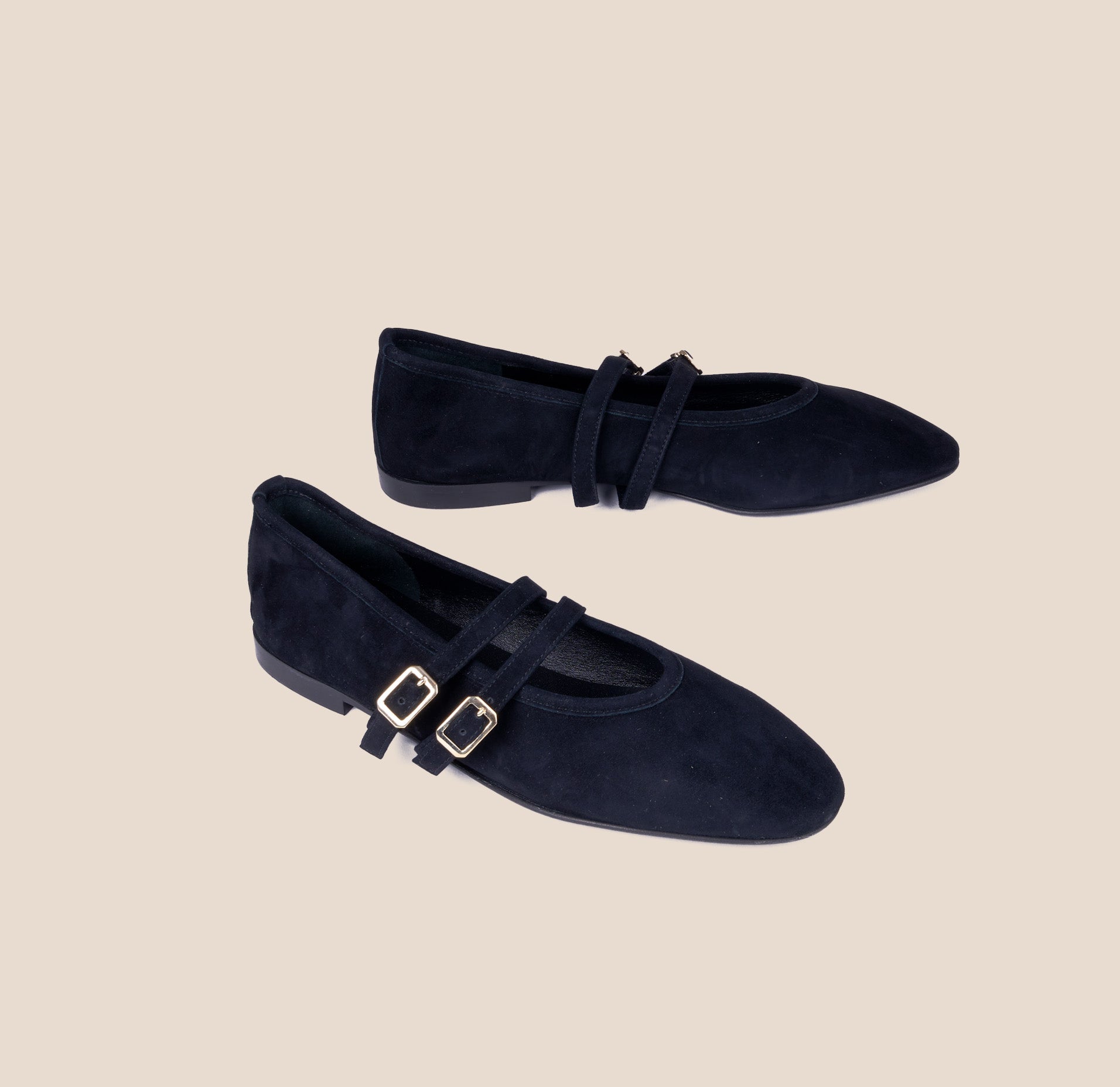 Cori 2 Buckle - Black Suede