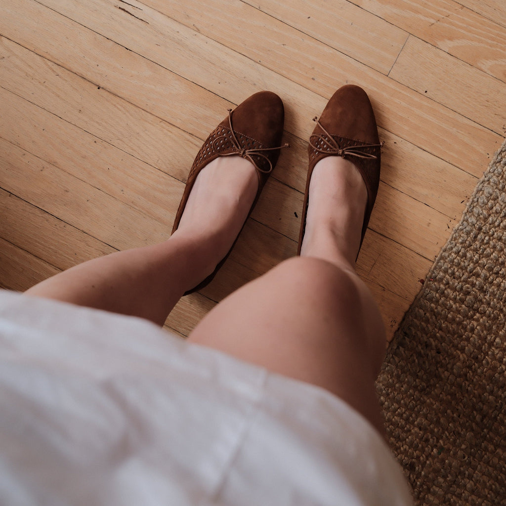 Como - Perforated Amaretto Suede (cap toe)