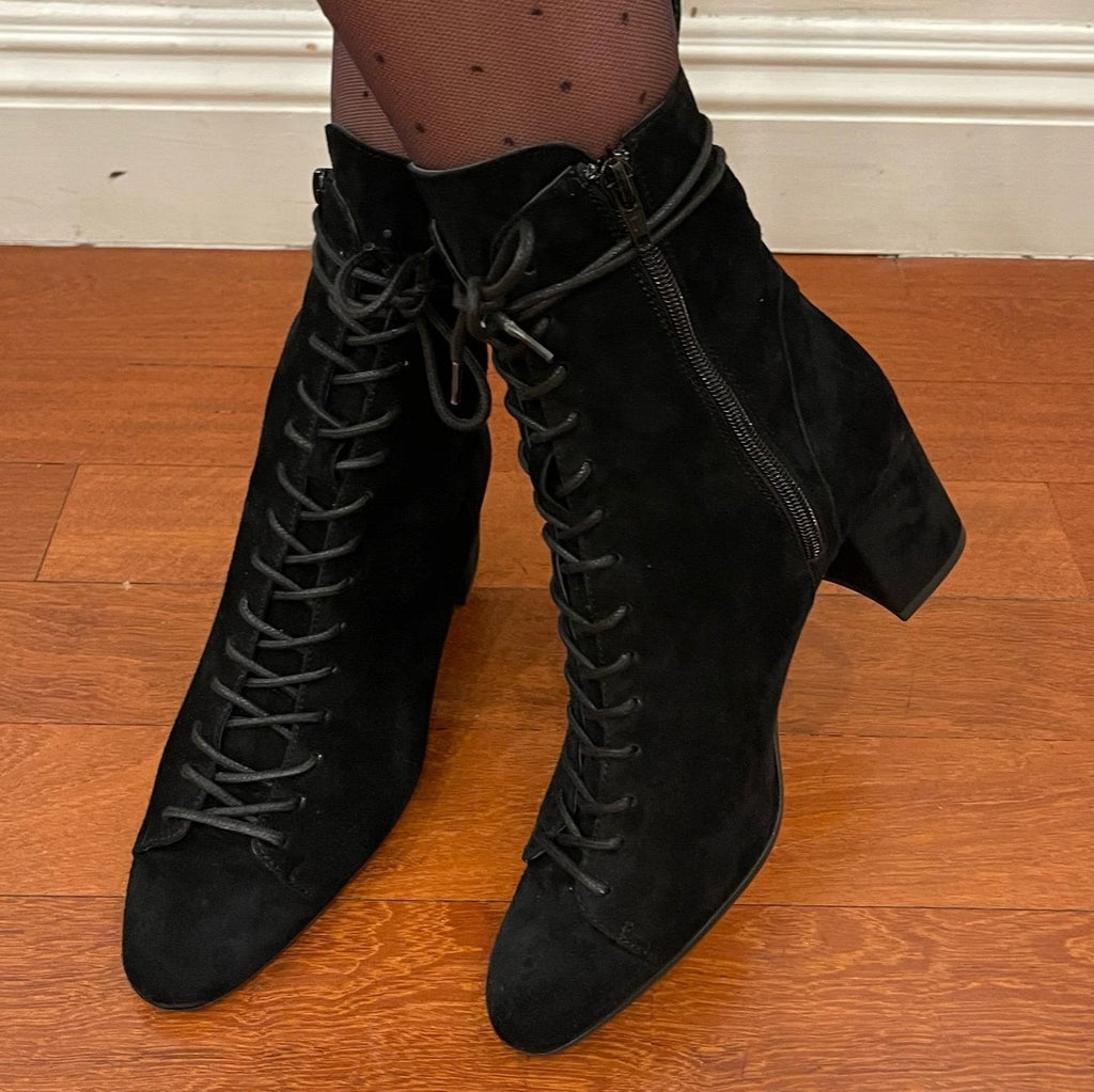 Venezia - Black Suede SAMPLE SALE - FINAL SALE