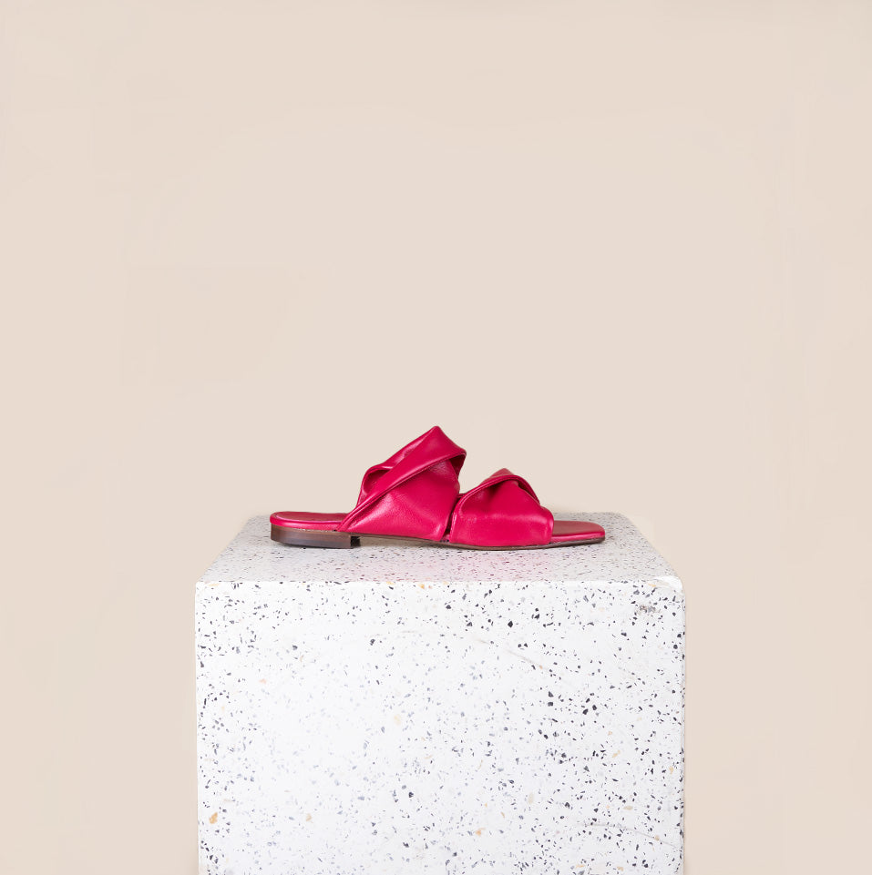 Lido - Fuchsia Nappa Sandals