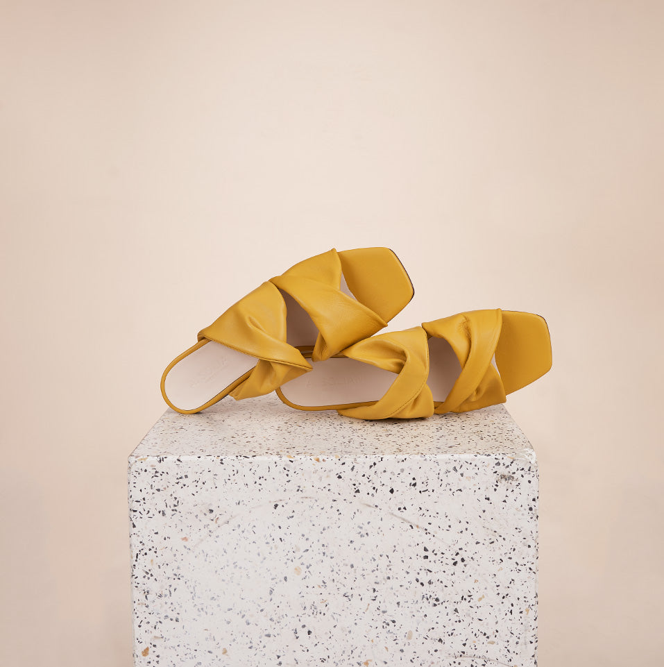 Lido - Mustard Nappa Sandals