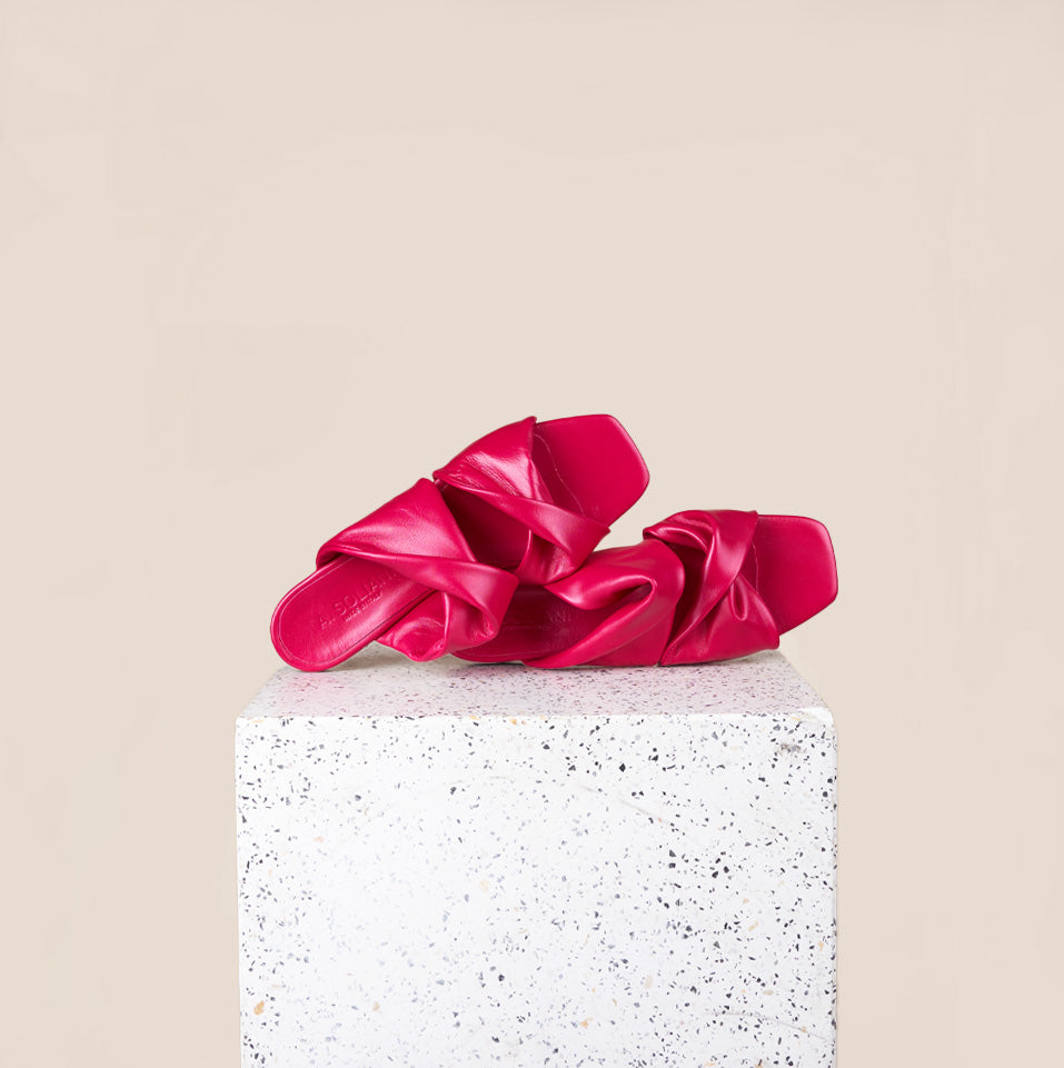 Lido - Fuchsia Nappa Sandals