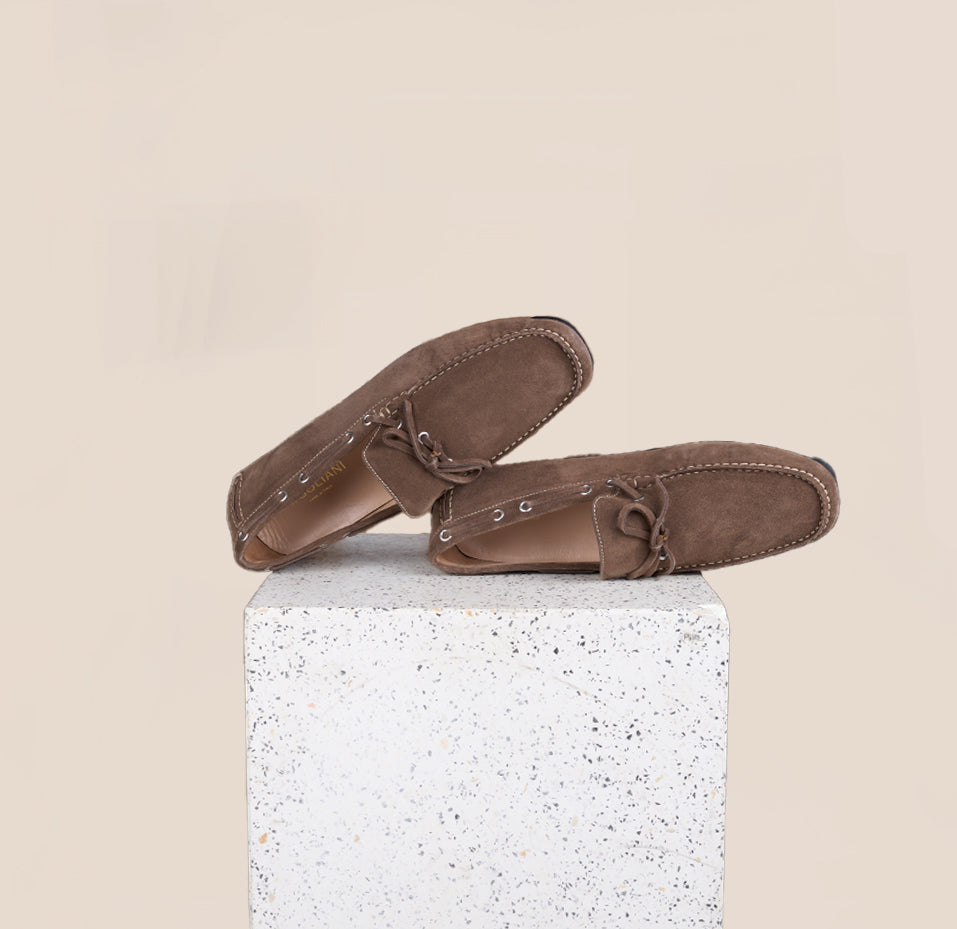 Matteo Driving Shoe - Brown Suede