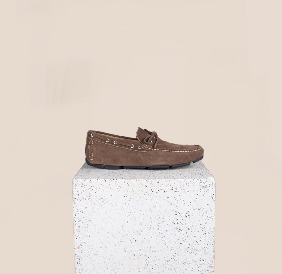 Matteo Driving Shoe - Brown Suede