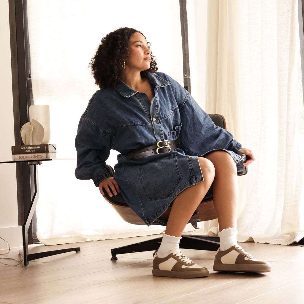 Palermo Sneaker - Taupe/White