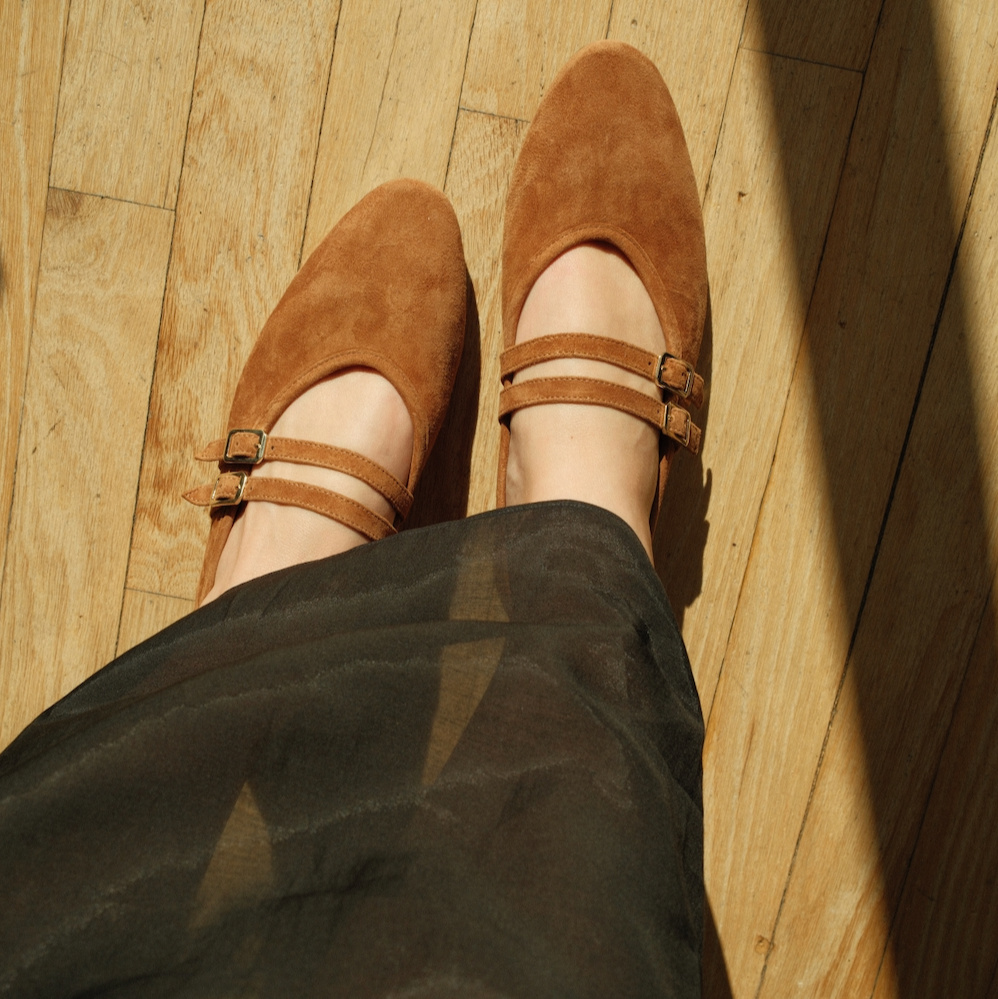 Cori 2 Buckle - Amaretto Suede