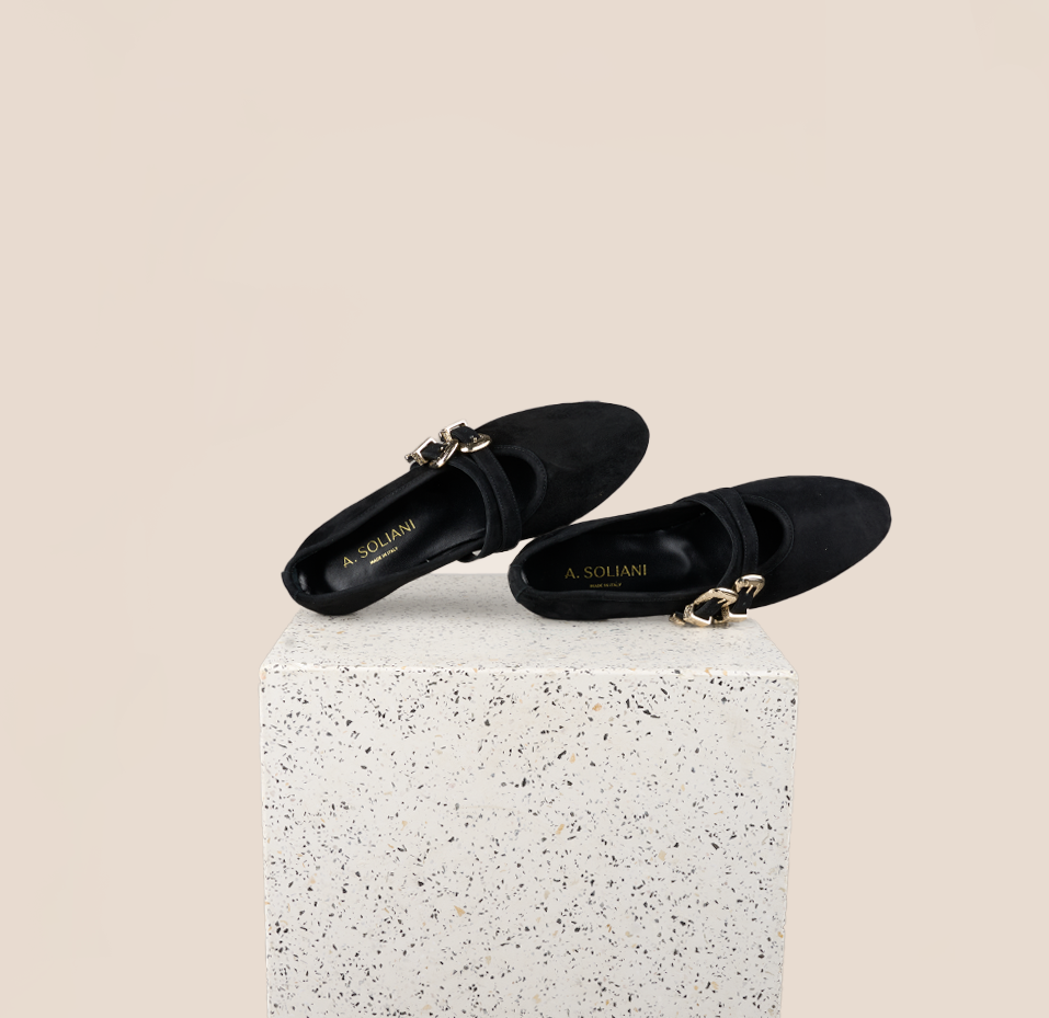 Udine Black Suede