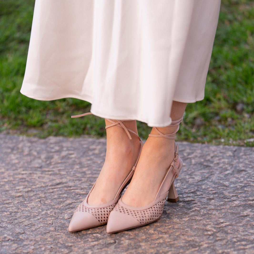 Emma - Perforated Beige Nude