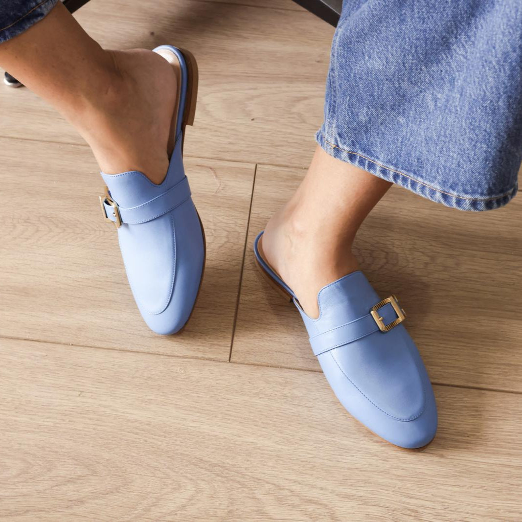 Alba Buckle - Bleu Faience